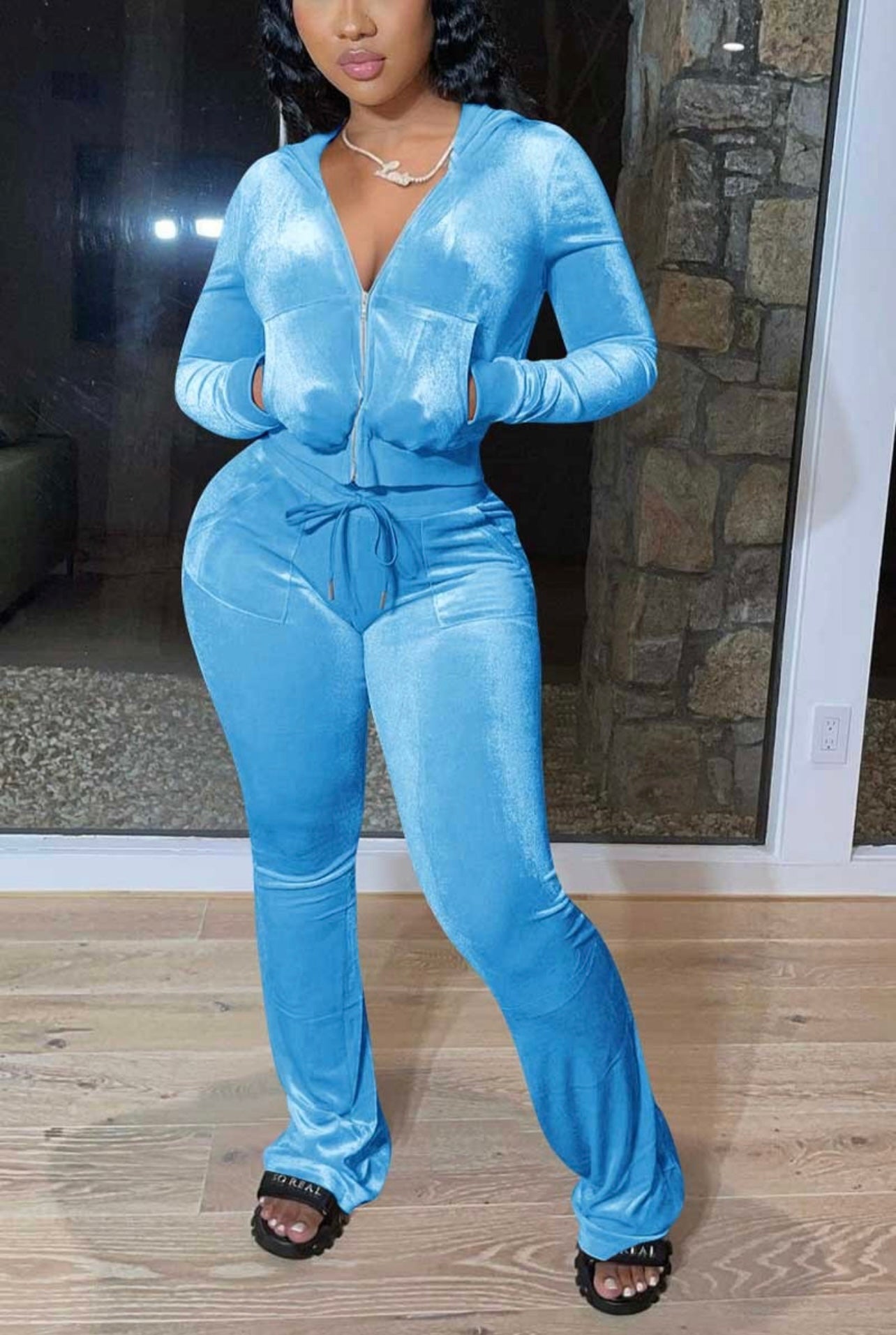 “Break the Ice” Velour Set